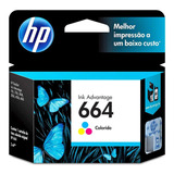  Cartucho 664 Hp Colorido Original P/ Deskjet 1115 2136 2676