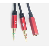 5 Cabo Adaptador Audio Lelong P3 Fêmea X 2 P2 Macho 