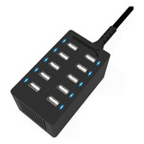 Estación Carga Rápida 60w Usb Multicarga 10 Smart Usb Port 