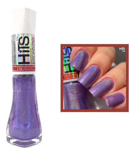 Esmalte Hits Holografico Premium Dionisio Lilás 5free