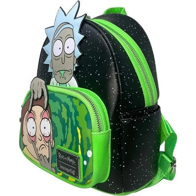 Mochila Pequeña Rick And Morty Genuina Loungefly Color Verde Oscuro Diseño De La Tela Lisa | Meses sin interés