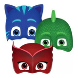 Máscaras Cumpleaños Pj Masks X 6 Original 