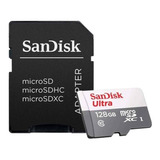 Cartão Memória 128gb Microsdxc Sandisk Ultra C/ Adaptador Sd