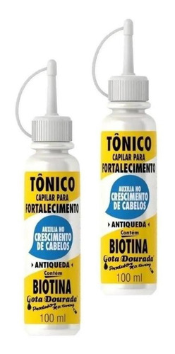 Tonico Capilar Gota Dourada Fortalecimento Biotina 100ml 2un