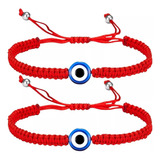 Pulseras Para Parejas Ajustables Mujer Con Ojo Turco 2pzs