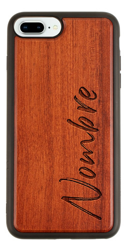 Funda Para iPhone Madera Personalizada Grabada Con Tu Nombre