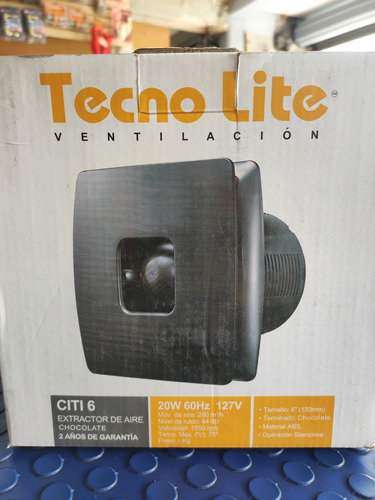 Extractor De Aire Tecnolite Citi 6 Chocolate 