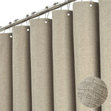 Cortinas D/ducha Bttn Con Textura De Lino - Khaki