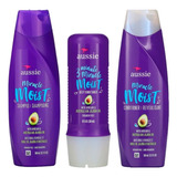 Aussie Kit Shampoo + Condicionador 360ml+máscara Moist 236ml