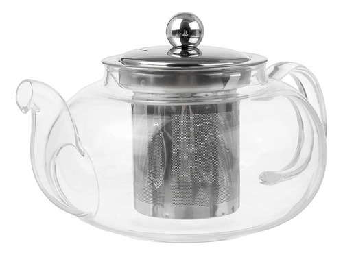 Bule De 600ml Vidro Chaleira Infusor Inox Chá Café Cozinha