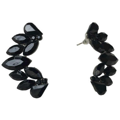 Aros De Fiesta, Simil Cristal,  Melisa Black.