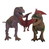 Dinosaurios X 3 Unudades  20cm Juguete Usados