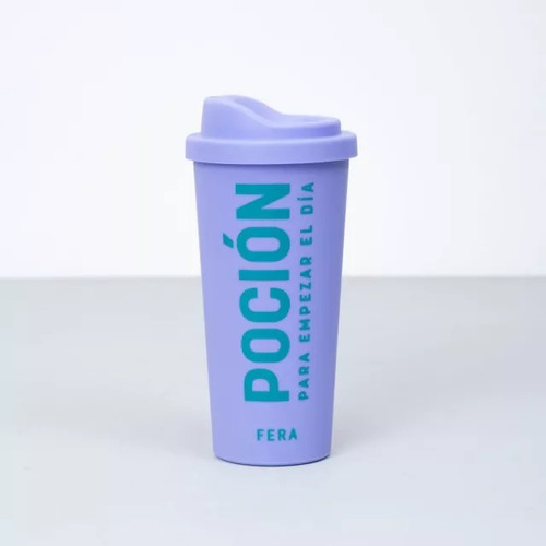 Vaso Termico Cafe Te Taza 500ml Fera Color Violeta Frases