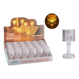 12 Piezas Mini Lampara De Mesa Led Decorativa De Luz Calida