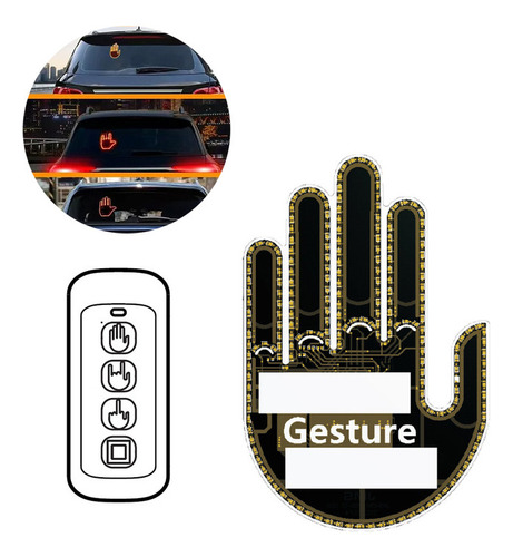 Controle Remote X Car Finger Light, Luz Gestual Para Coche M