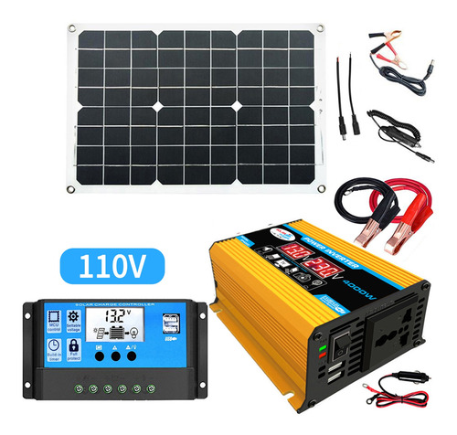 Panel Solar De 18 V Y 20 W Con Kit De Inversor Solar Para Au