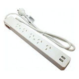 Prolongador Zapatilla 5 Tomas Y 2 Usb 2.1a 1,3m Sica Color Blanco