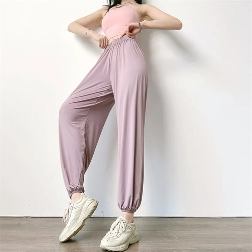 Pantalones Streetwear Para Mujer, Anchos, Acampanados, Frunc