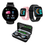 Smartwatch D20 + Smartwatch D18 + Auriculares F9 Súper Combo