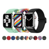 Pulseira Trançada Nylon Para Apple Watch Series 7 41mm 45mm