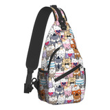 Lindo Gato Sling Bag Crossbody Mochila Mujeres Niñas Kawaii 