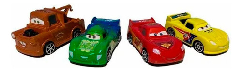 Set De Carritos Cars Rayo Mcqueen Equipo Color Colores
