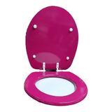 Asiento Inodoro Florencia Fucsia Madera Laqueada