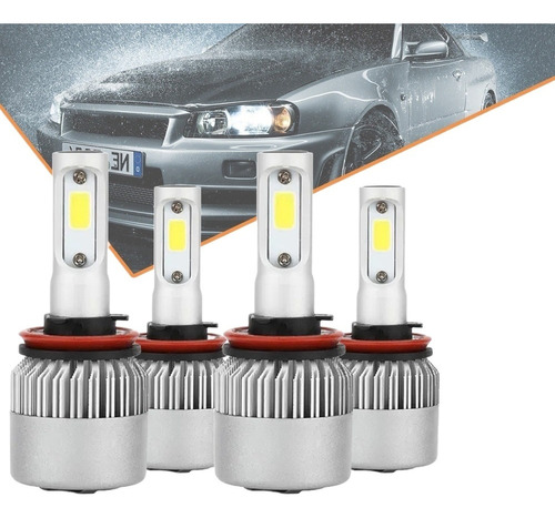 Kit Faros Led Para Nissan 8000lm 78w Para Luz Alta Y Baja