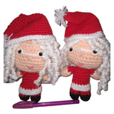 Amigumi Varios Navidad Messi Kitty X2 Colgant Regalo Crochet