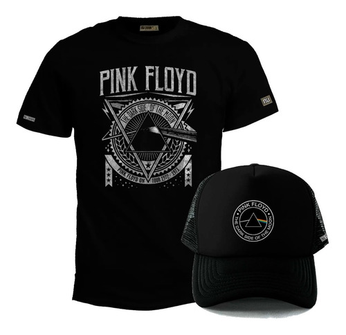 Pack Camiseta Más Gorra Pink Floyd Rock Metal