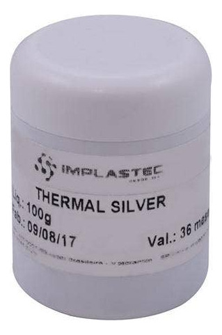 Pasta Térmica Prata Cinza Thermal Silver Implastec 100g