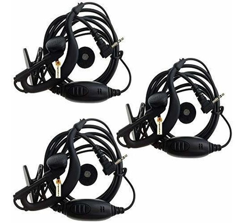 Auricular Con Gancho G Para Motorola Talkabout, Pack De 3.