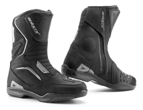 Botas Moto Seventy Adventure Touring Bt3 Cuero Negro