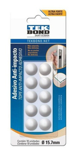 Topes De Muebles Gotas G - 15.7mm 10un. Tekbond