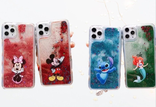 Fundas Para iPhone 7 Plus, 8 Plus Y 12 Glitter Disney Mickey