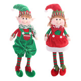 2 Peças De Boneca Elfo De Natal Presente De Natal Para