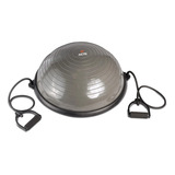 Bola Bosu Pilates Meia Bola Cinza Com Extensores T19 Acte