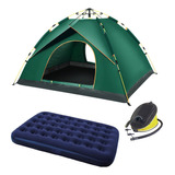 Carpa 2 Personas Impermeable + Colchon 2 Plazas + Inflador