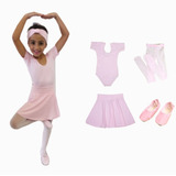   Kit Roupa De Ballet Infantil  Uniforme Dança Com Sapatilha