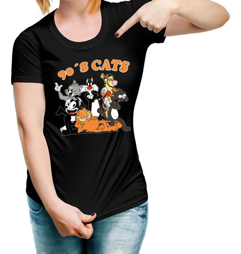 Playera Gatos De Los 90s Retros