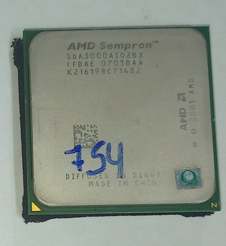 Processador Amd Sempron64 3000+ Sda3000ai02bx Socket 754