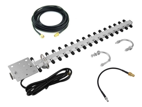 Kit Antena 3g 4g Yagi Direccional 18dbi Crc9 + Cable 10 Metr