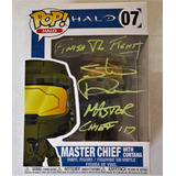 Funko Pop! Halo Firmado Steve Downes Master Chief Autografo