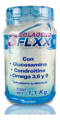 Colágeno 3 Flxx Glucosamina Condroitina 1.1 Kg Natural Sanab