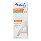 Protetor Solar Facial Asepxia Gen Fps 50 40g