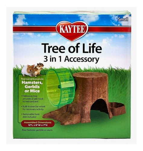 Árbol De Refugio Para Pequeños Animales 3 En 1  Smal  Kaytee