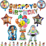 Kit Cumpleaños Decoración Toy Story Globos Metalizados