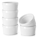 Pack 6 Pocillos Ramekin Blanco Apto Para Horno