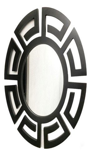 Espejo Decorativo Oval Negro Vanguardia