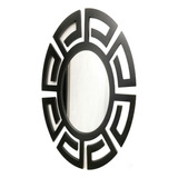 Espejo Decorativo Oval Negro Vanguardia